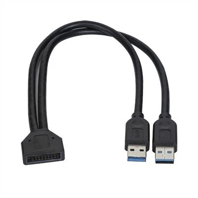 USB مزدوج 3. 0 كابل AM إلى 19Pin للوحة الأم