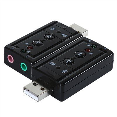 USB لمحول بطاقة الصوت جاك الصوت مع زر