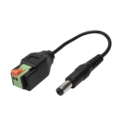 قابس طاقة تيار مستمر ذكر إلى كابل محول بلوك طرفي 2pin