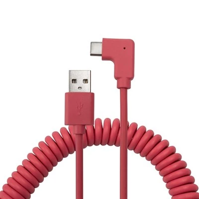 منفذ USB من النوع C ملفوف بزاوية يسار / يمين إلى USB 2. 0 كابل ذكر قابل للسحب